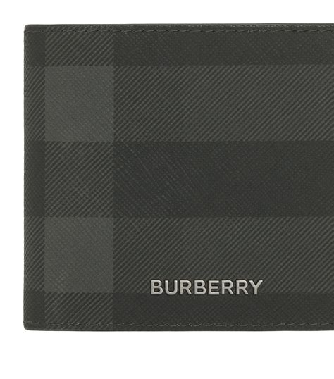 burberry smoked check id card wallet|Check Bifold Wallet in Charcoal .